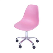 Cadeira Eames com Rodízio Rosa 1 UN OR Design