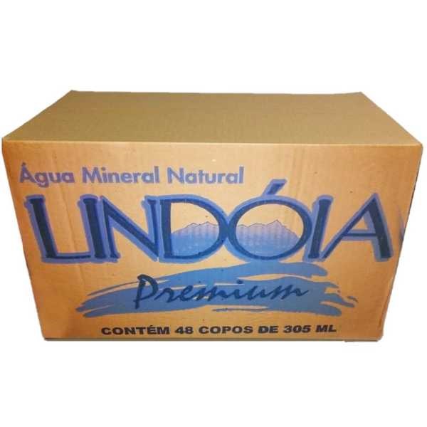 Água Mineral sem Gás Premium Copo 305ml  CX 48 UN Lindóia