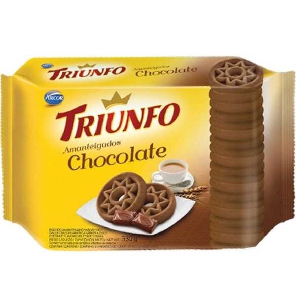 Biscoito Amanteigado Chocolate 330g 1 UN Triunfo