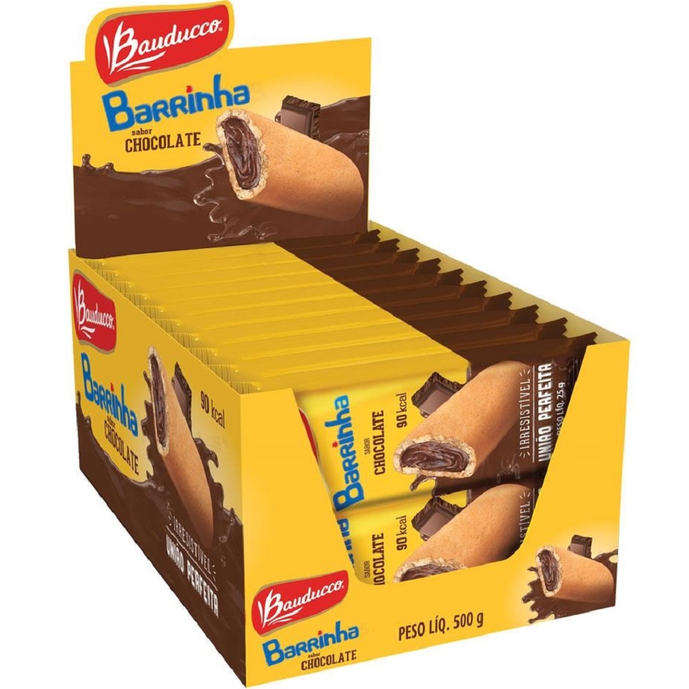 Barrinha Chocolate 25g 1 CX 20 UN Bauducco