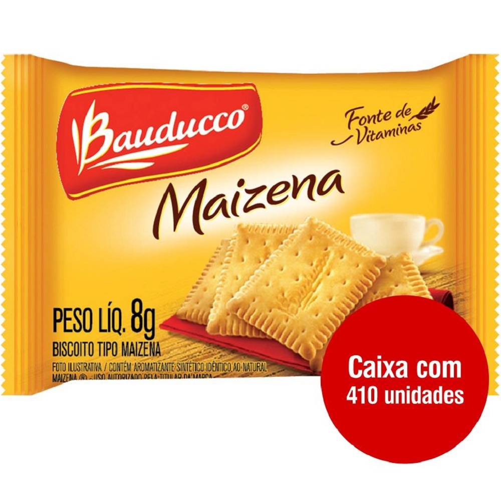 Biscoito Maisena Sachê 9g CX 410 UN Bauducco