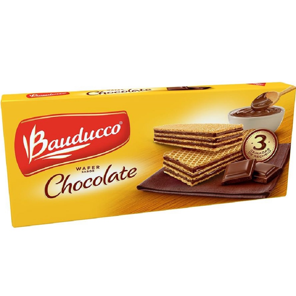 Biscoito Wafer Chocolate 140g 1 UN Bauducco