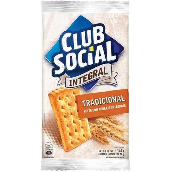 Biscoito Integral 144g 6 UN Club Social