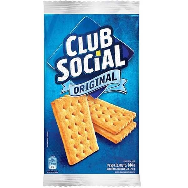 Biscoito Original 144g com 6 UN Club Social