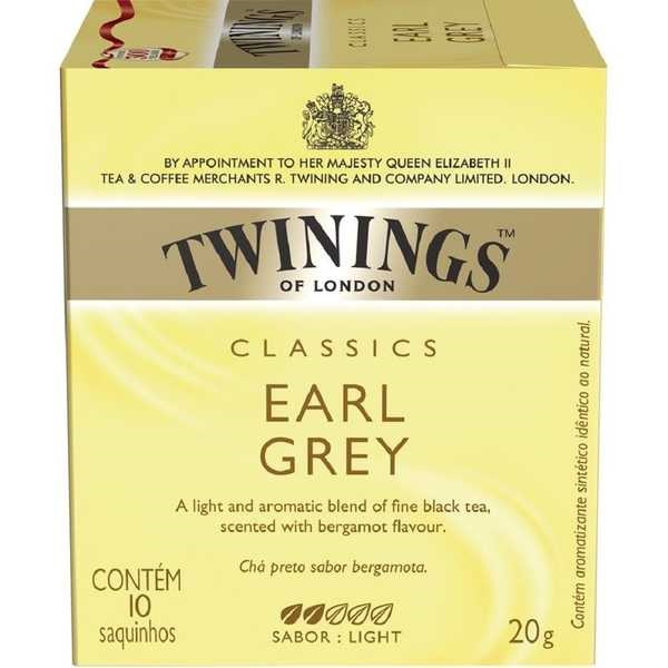 Chá Earl Grey Classics Sachês de 2g CX 10 UN Twinings