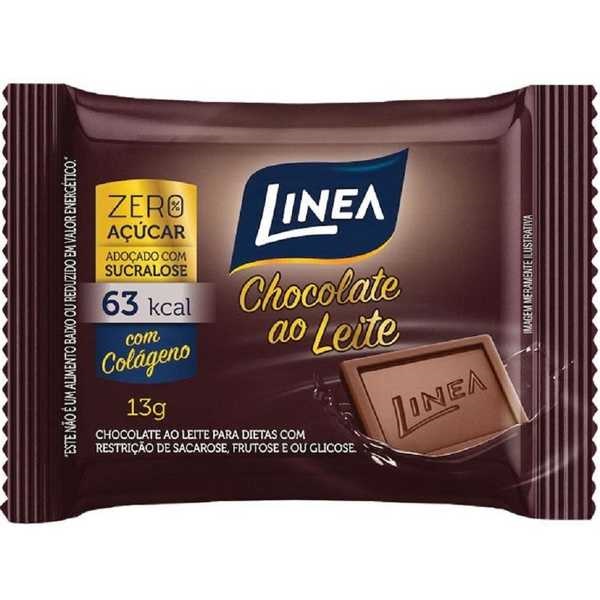 Chocolate ao Leite Zero 13g 1 UN Linea