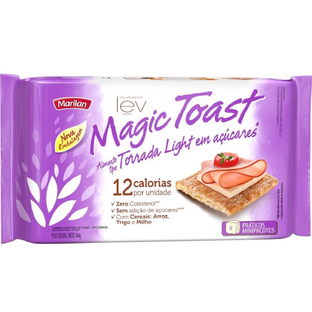 Torrada Magic Toast Light 144g 1 UN Marilan