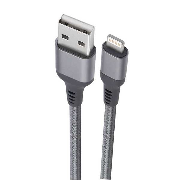 Cabo Lightning USB para iPhone iPad Nylon 1m Gray 1 UN Geonav