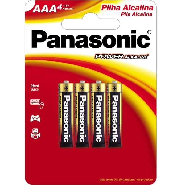 Pilha Alcalina Palito AAA Power 4 UN Panasonic