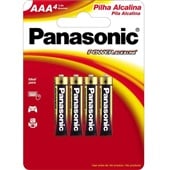 Pilha Alcalina Palito AAA Power CT 4 UN Panasonic
