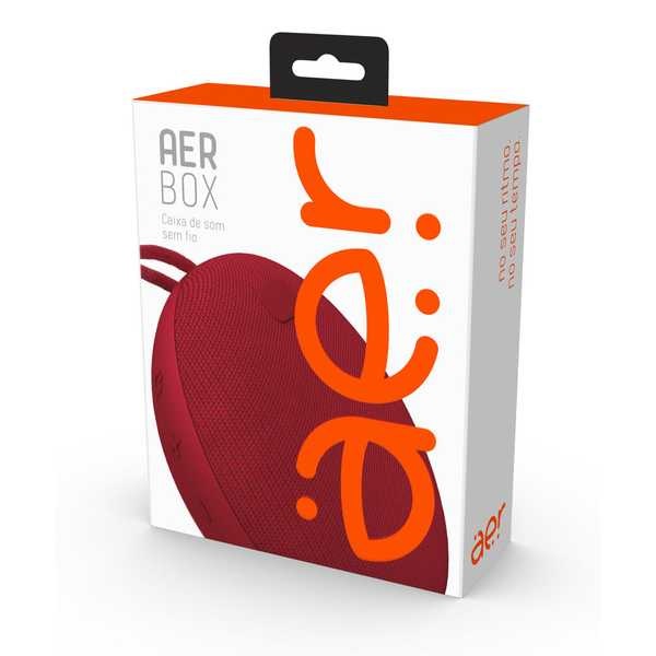 Caixa de Som Aerbox sem fio AER By Vermelho 1 UN Geonav