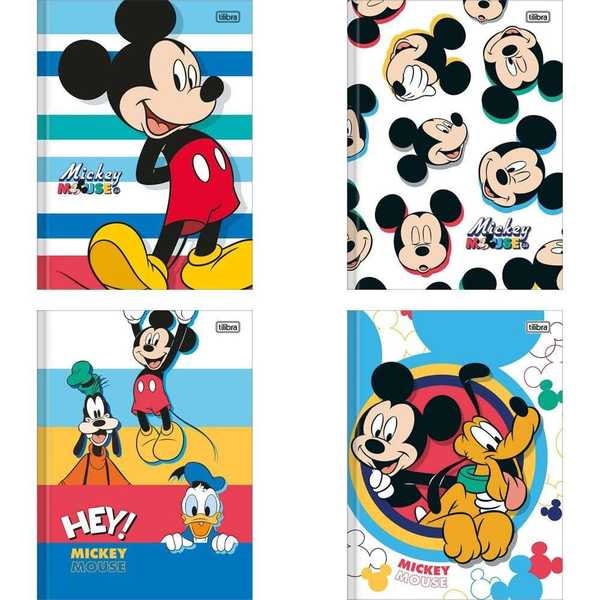 Caderno Brochurão Capa Dura Universitário 80 FL Mickey Capas Sortidas