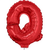 Balão Letra Q com Vareta Nº16 Vermelho 1 UN Funny Fashion