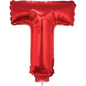 Balão Letra T com Vareta Nº16 Vermelho 1 UN Funny Fashion