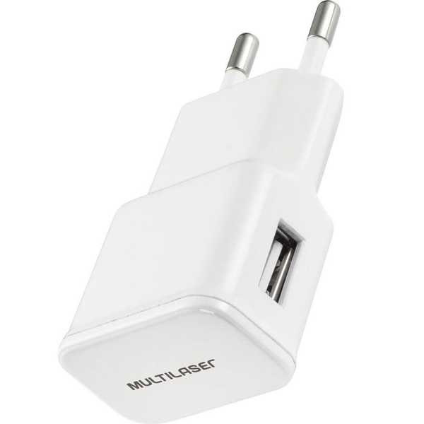 Carregador de Tomada USB Smartogo Branco CB105 1 UN Multilaser