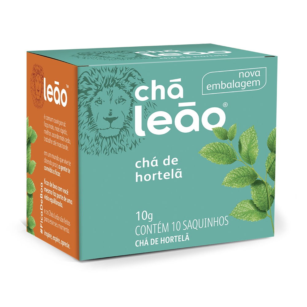 Chá de Hortelã Sachês de 1g CX 10 UN Leão
