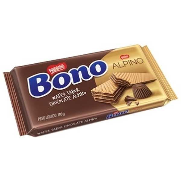 Biscoito Wafer Chocolate Alpino 110g Bono