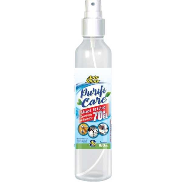 Álcool Líquido Spray 70° GL 180ml 1 UN Purifi Care
